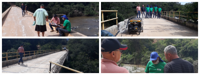 Prefeito visita obras de recuperação das pontes do Cristal e do Rio Preto.