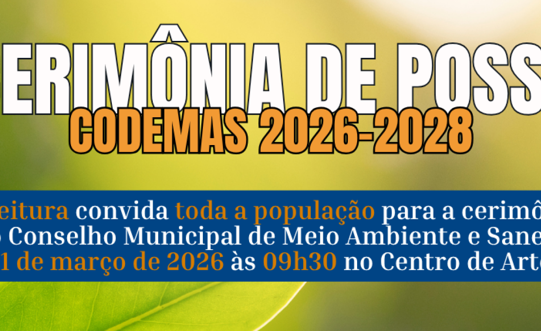 Prefeitura convida para cerimônia de posse do CODEMAS
