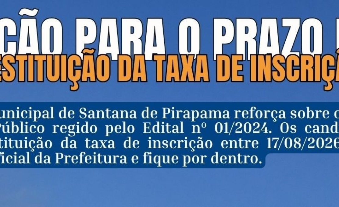 ATENÇÃO CANDIDATOS!