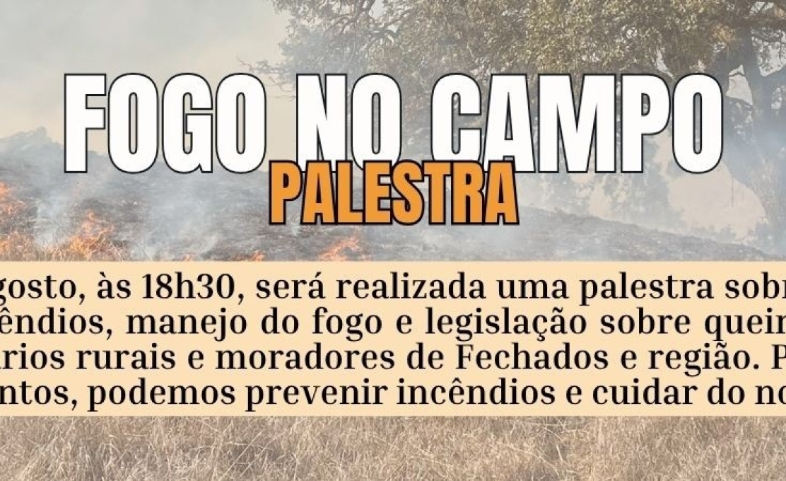 Santana de Pirapama promove palestra sobre prevenção e combate a incêndios no campo