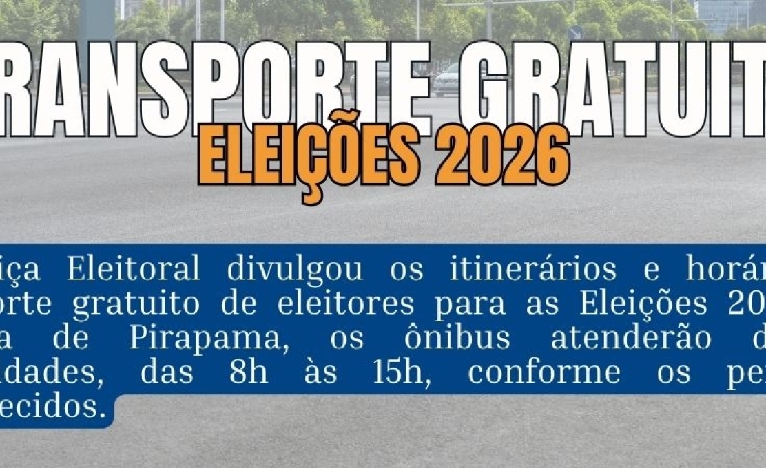 TRANSPORTE GRATUITO DE ELEITORES – ELEIÇÕES 2026
