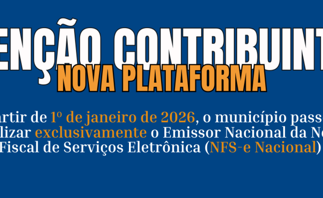 Novo sistema de emissão de NFS-e entra em vigor em Santana de Pirapama