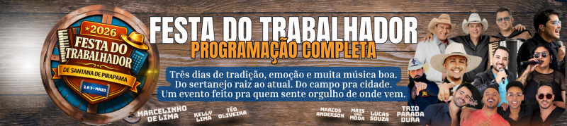 Prefeitura divulga programação oficial da Festa do Trabalhador