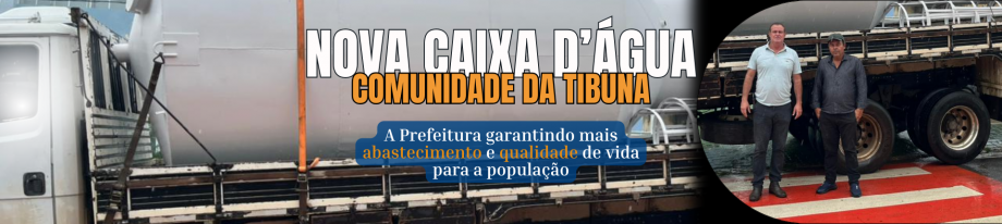 Prefeitura de Santana de Pirapama entrega novo reservatório de água à comunidade de Tibuna