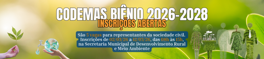 Prefeitura abre inscrições para entidades da sociedade civil comporem o CODEMAS (2026–2028)